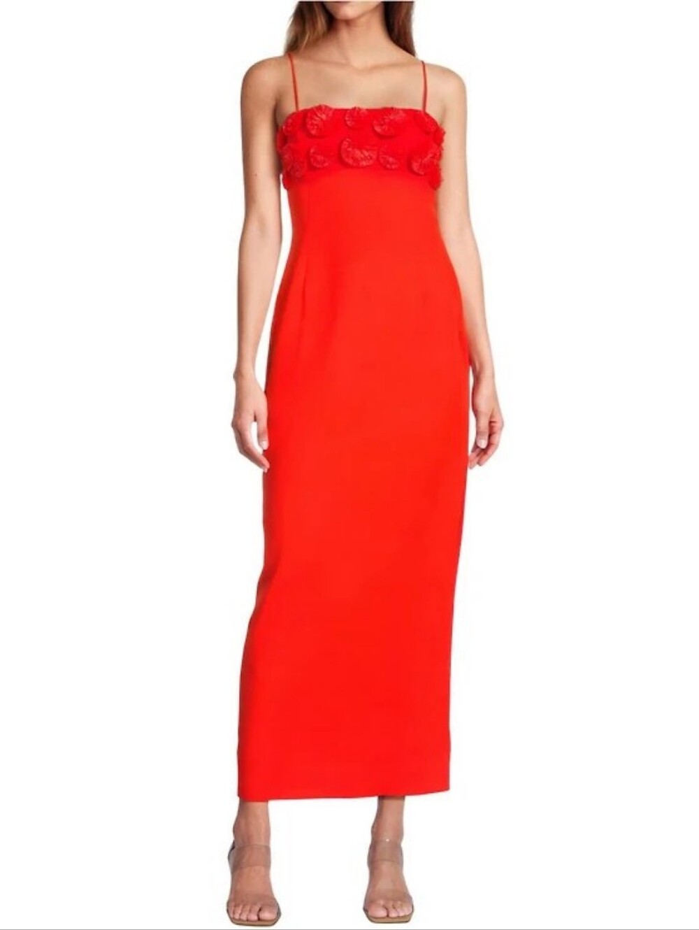 Antonio Melani Dottie Textured Linen Square Neck Midi Dress 10 NWT - Picture 2 of 12
